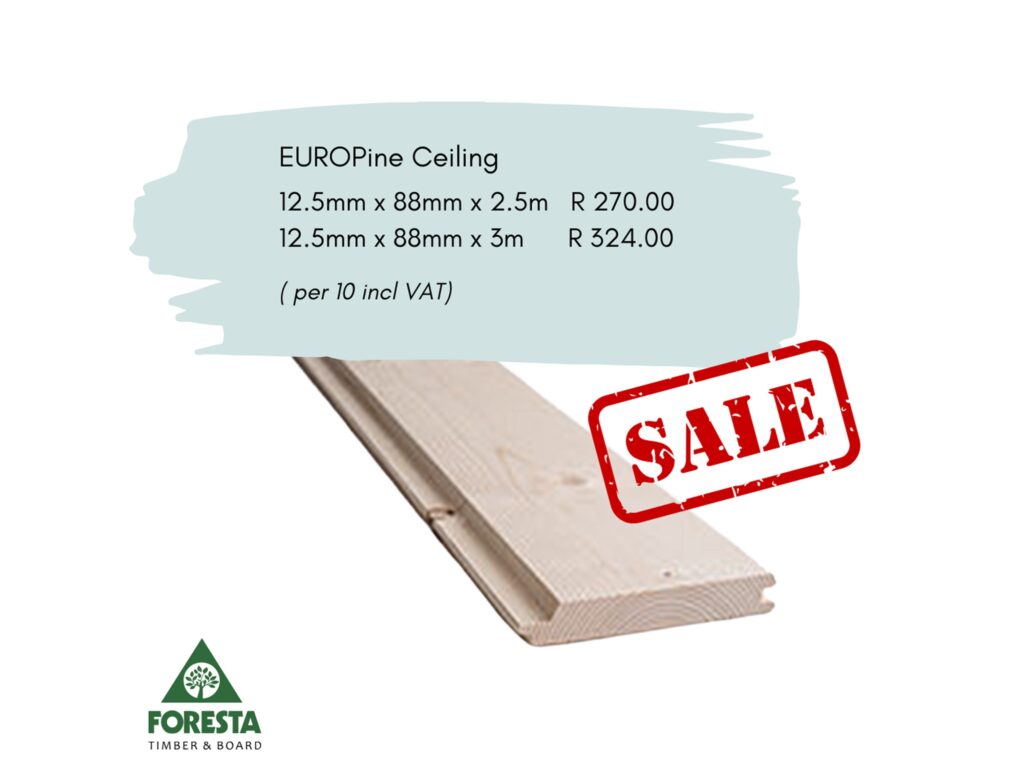 PINE CEILING (KH) 12.5mmx88mmx3.0m (10 p/p) 2.64m2 - Foresta Timber